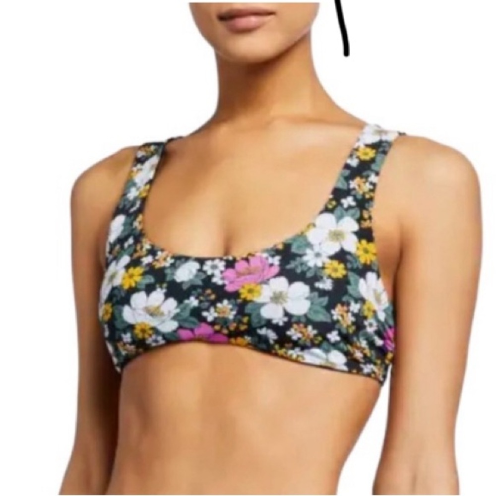 Veronica Beard Bikini Top Sz XL Celeste Scoop Neck Floral Multicolor NWT - Picture 1 of 8